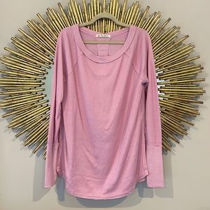 Free People Mink Tink Waffle Long Sleeve Top